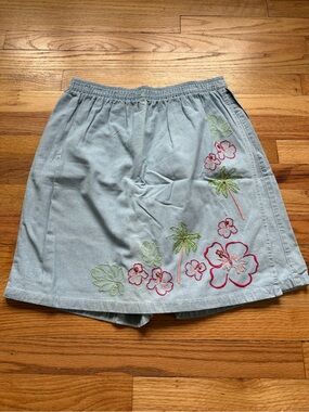 VTG Classic Elements 100% Cotton Floral Skirt Size Small